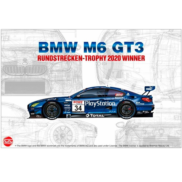 [NUNU] 1/24 BMW M6 GT3 2020 뉘르부르크링 내구레이스 Winner PS w/에칭 세트 [07173]