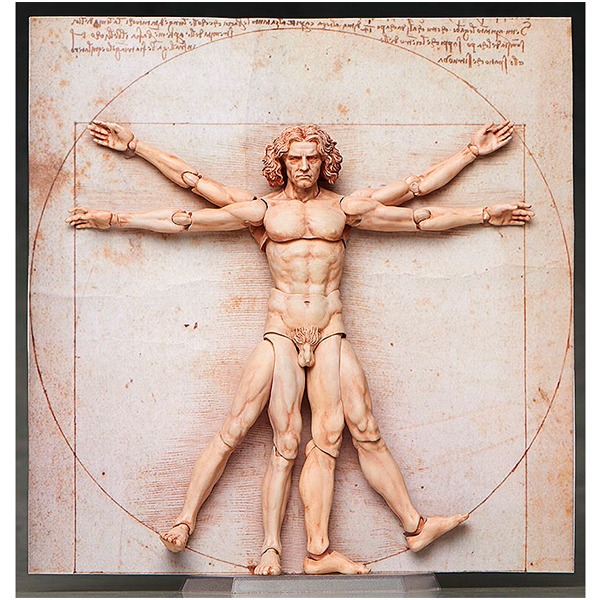 [FREEing] 피그마 SP-075 테이블 미술관 / 다빈치 비트루비우스 인체도 (재판) [51043]