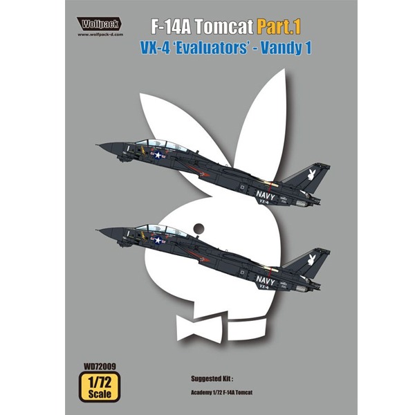 [WOLFPACK] F-14A Tomcat Part.1 - VX-4 `Evaluators` Vandy 1 (for Academy 1/72 용 데칼) [35707]
