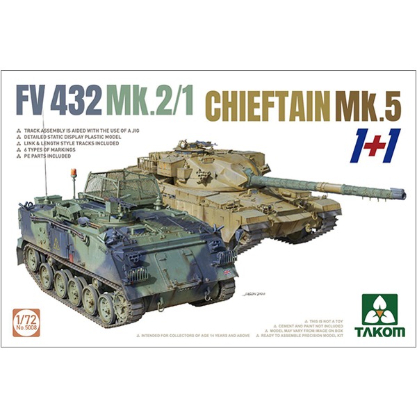 [TAKOM] 1/72 FV 432 Mk.2/1 &amp; 치프틴 Mk.5 (#5008) [42172]